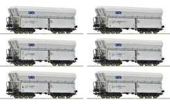 Roco 6600220 - H0 - 6-tlg. Set Selbstentladewagen, GATX, Ep. VI